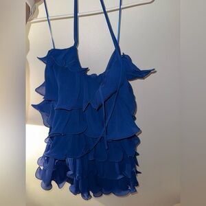 AKIRA NWT SWEETIE PLEATED RUFFLE MINI DRESS